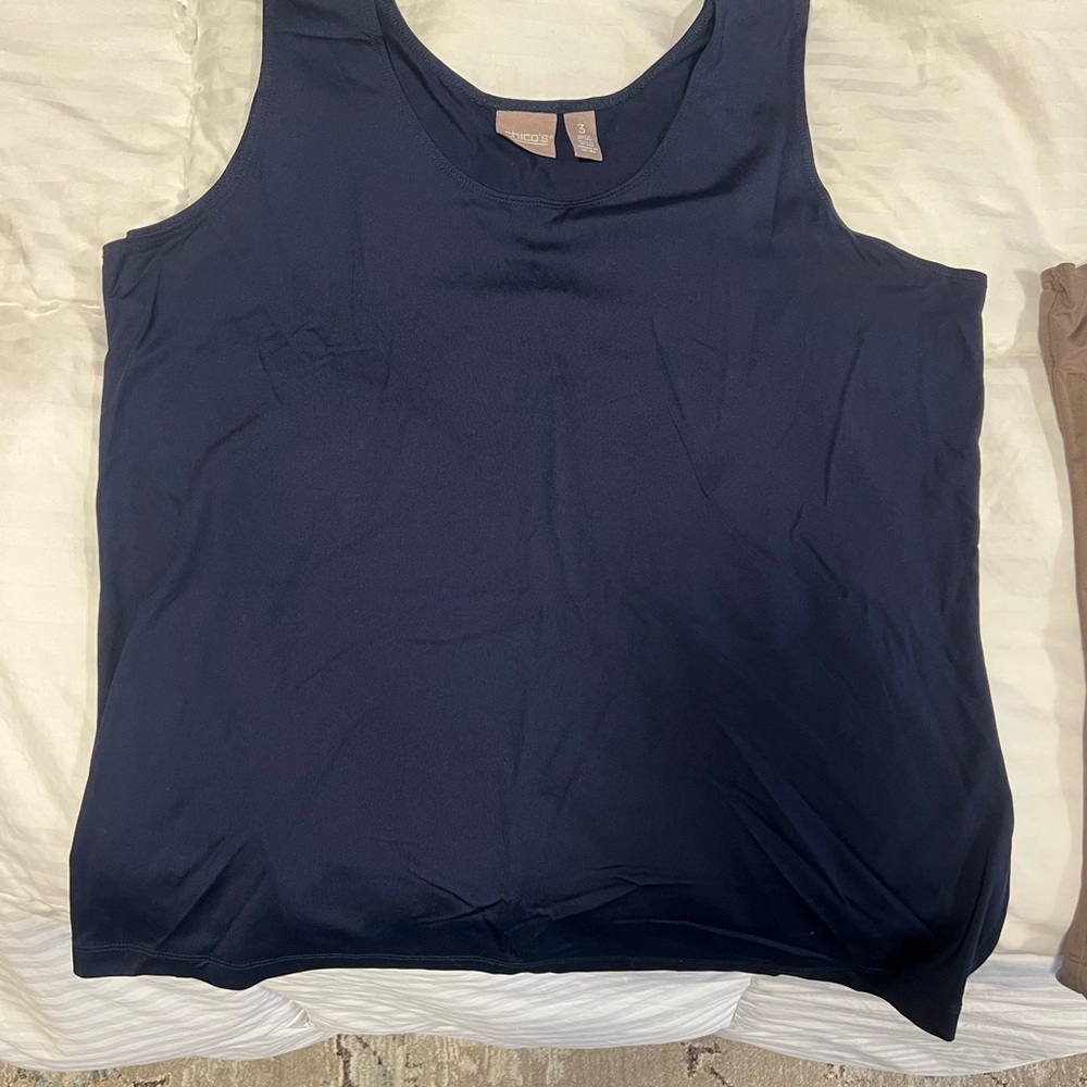 Three Chicos tank tops- Chicos size 3- Great for layering!